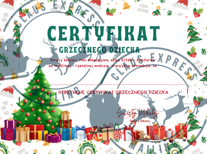 Certyfikat Grzecznego Dziecka