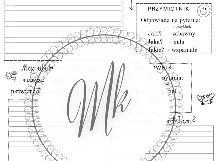 Wakacyjne karty pracy