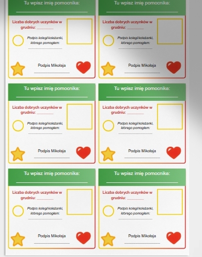 Zestaw dyplomów i medali „Super Pomocnik Świętego Mikołaja”