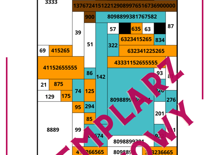 Kolorowanka - kodowanka - podzielność liczb przez 2, 3, 4, 5, 9, 10, 100
