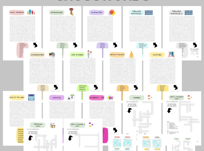 WORD SEARCH AND CROSSWORDS 1