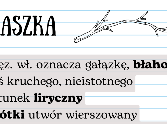 Fraszka - wklejka notatka gatunek literacki
