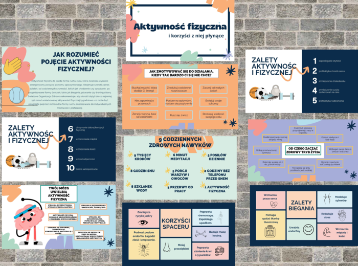 Gazetka "Aktywność fizyczna i korzyści z niej płynące"