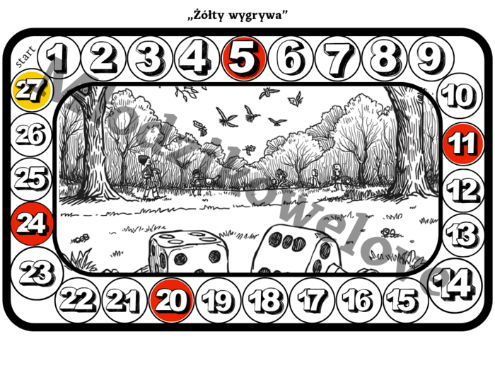 Żółty wygrywa-gra stolikowa dla dwojga