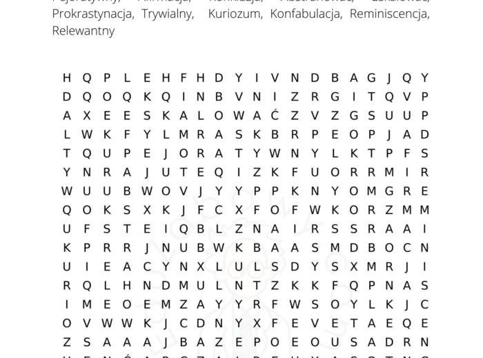 Karty pracy dla 9-11 latka. Pamięć i koncentracja uwagi.