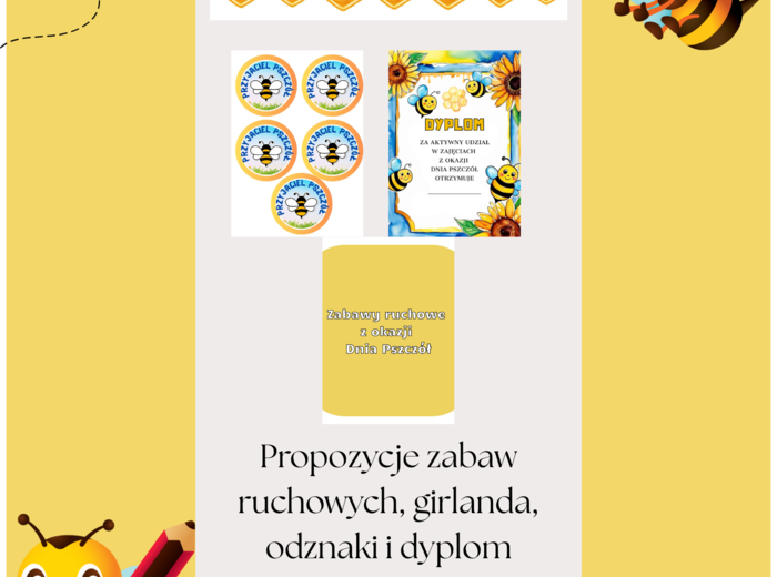 Dzień Pszczół - dekoracje, karty pracy i plansze edukacyjne. Pełen pakiet.