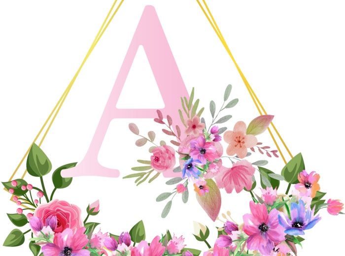 🌸 Wiosenny Alfabet do Druku – Kwiatowy Zestaw Liter 🌿✨