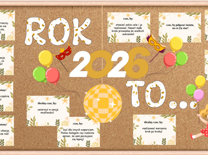 Gazetka na Nowy Rok 2026 - Hasła Motywujące