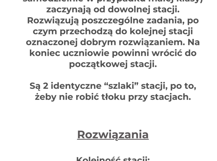Stacje zadaniowe - liczby całkowite