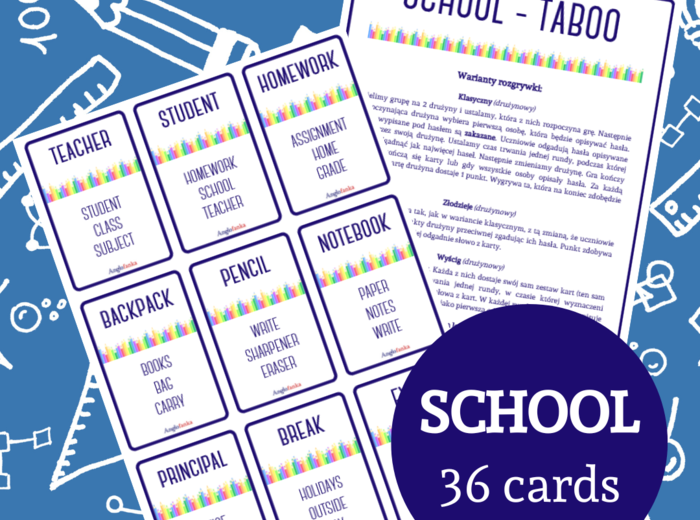 School - Taboo | 36 kart | Szkoła