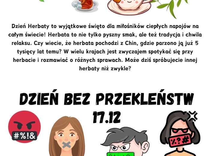 Gazetka na drzwi klasowe – święta nietypowe grudzień