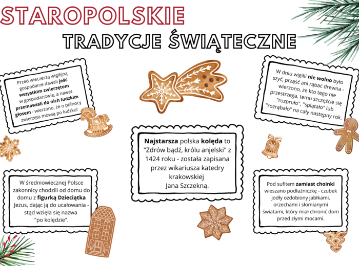 Staropolskie tradycje świąteczne- gazetka/ozdoba Boże Narodzenie