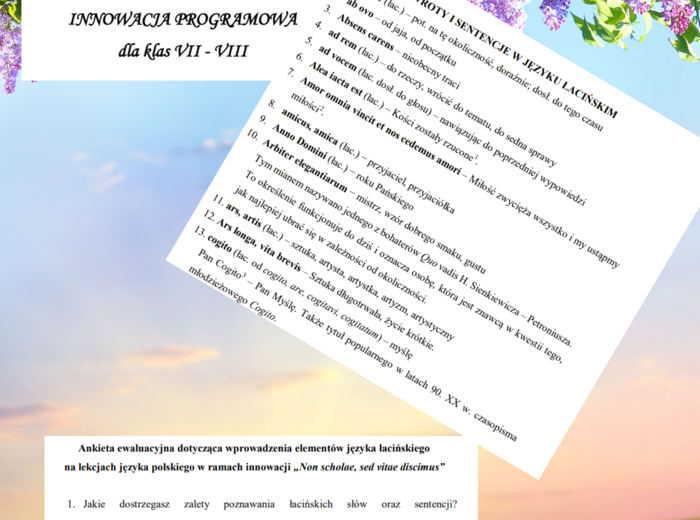 Innowacja - łacina, pełna dokumentacja