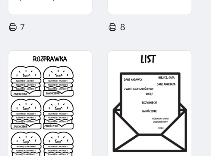 Schematy prac pisemnych