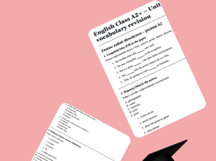 English Class A2+ – Unit 1 – vocabulary revision