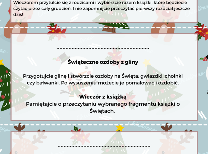 Kalendarz adwentowy. 30 zadań do druku dla dzieci (i rodziców)