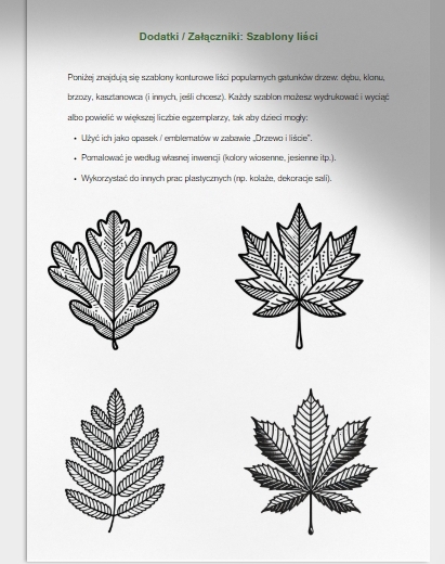 Zabawa "Drzewo i liście". Rozpoznaję gatunki drzew i krzewów.