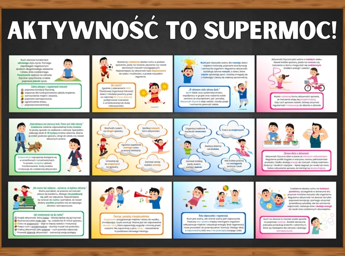 AKTYWNOŚĆ TO SUPERMOC! - materiał edukacyjny promujący zdrowy styl życia