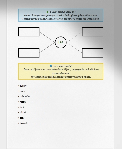 Lekcja języka polskiego. "O lasach", ks. Jan Twardowski