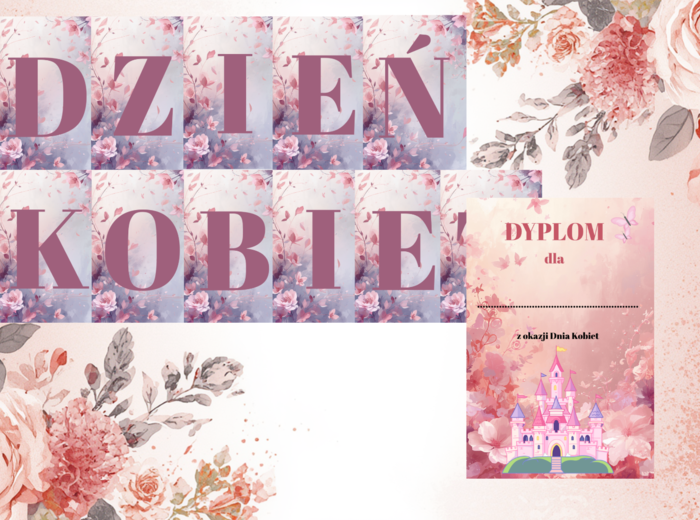 DZIEŃ KOBIET GIRLANDA NAPIS + DYPLOM