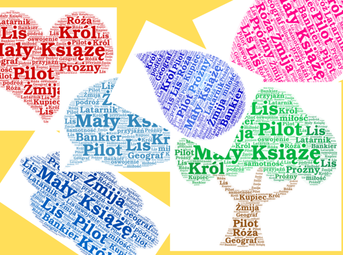 Chmury wyrazowe - "MAŁY KSIĄŻĘ'