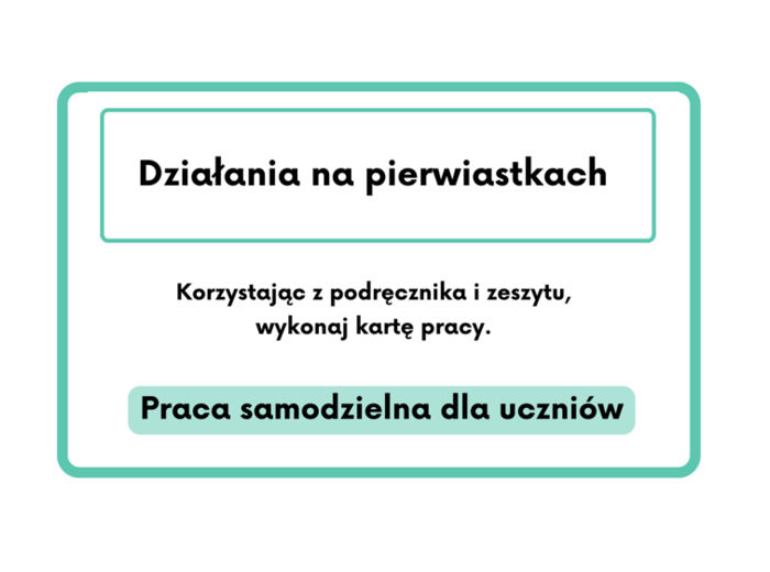 Działania na pierwiastkach. Klasa 7 :)