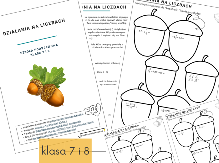 Działania na liczbach (klasa 7 i 8)