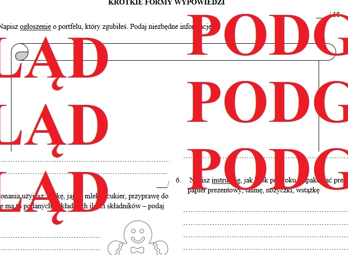 Zaproszenie, ogłoszenie, życzenia, instrukcja, przepis, gratulacje - sprawdzian wersja A B