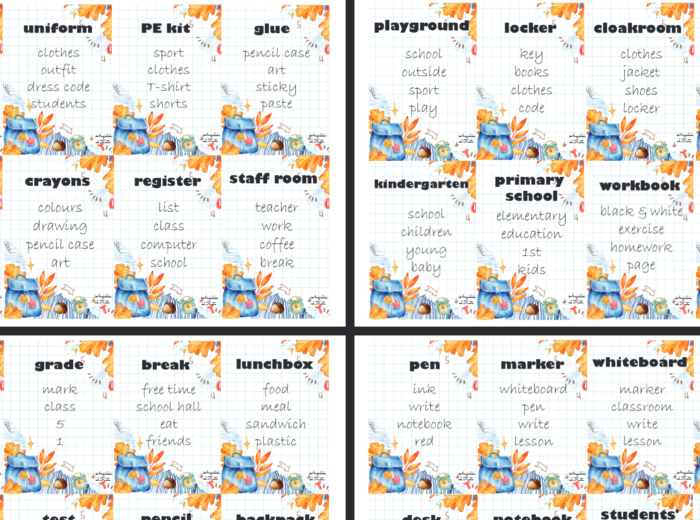 Back to school gra Taboo