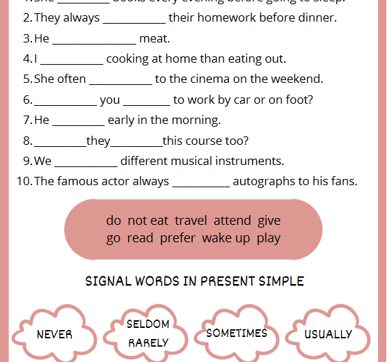 Present Simple worksheet