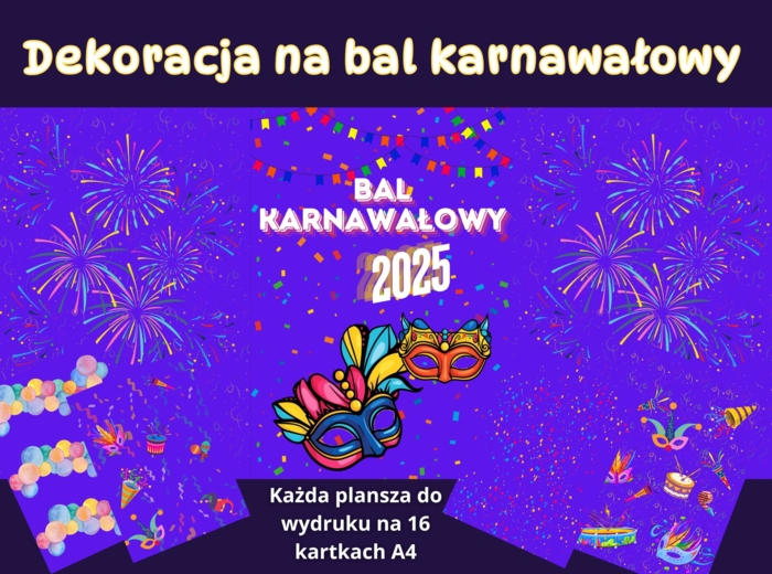 Dekoracja XXL na bal karnawałowy