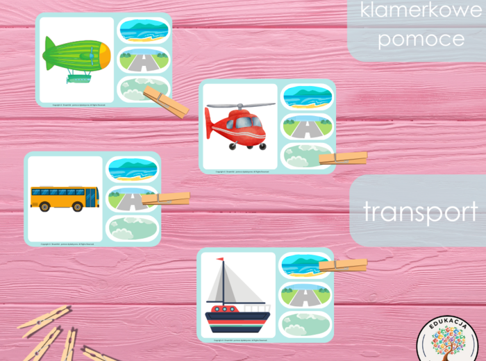 Klamerkowe pomoce - transport