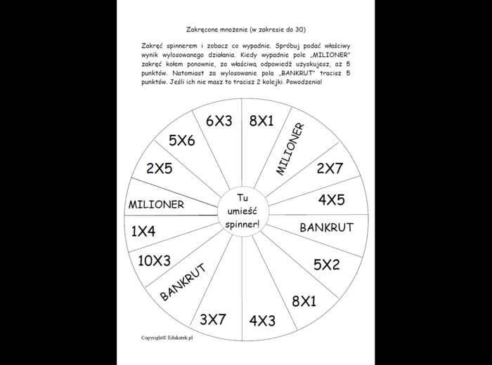 Zakręcone mnożenie - gry matematyczne