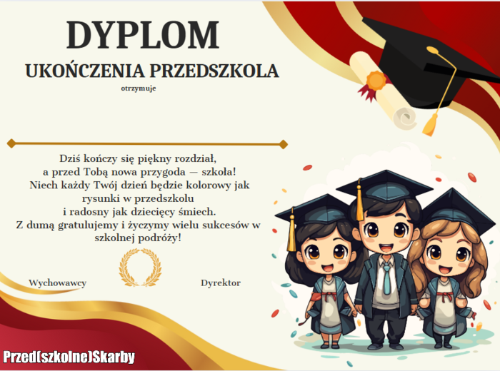 Dyplom Zakończenie Przedszkola
