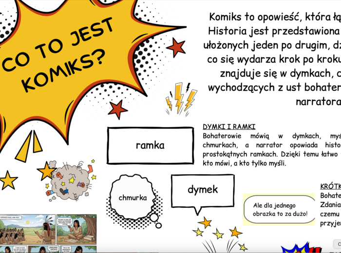 Komiks - atrakcyjna notatka