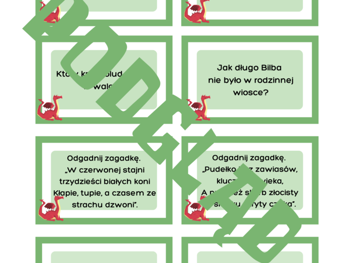 Pokoloruj domek hobbita i Arcyklejnot (kodowanka na podstawie Hobbita)