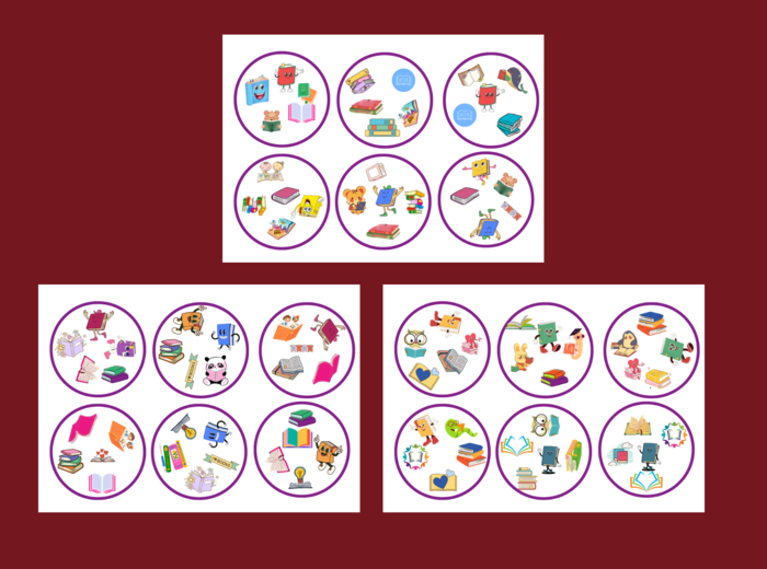 DZIEŃ KSIĄŻKI – biblioteka – świetlica – przedszkole – DOOBLE – 42 szt.