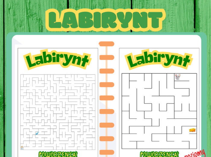 Labirynty - różne poziomy trudności