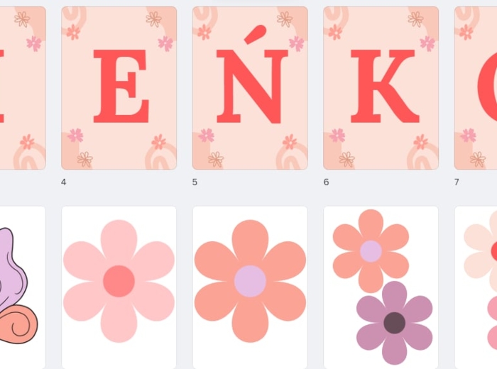 Dzień Kobiet - Girlanda, kwiaty