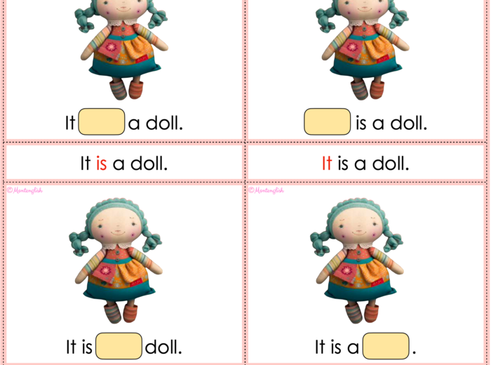 Karty 'It is' vs 'They are': fill in the gaps