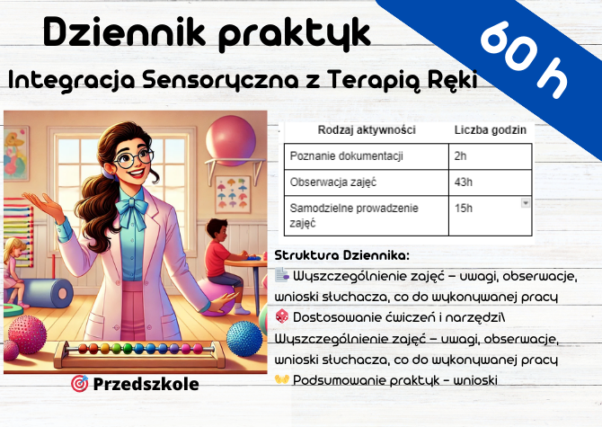 Dziennik Praktyk – Integracja Sensoryczna z Terapią Ręki - 60 h
