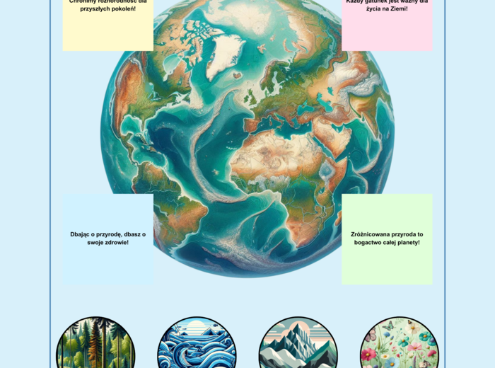 Plansze edukacyjne. Gatunki zwierząt i roślin. Warstwy lasu. Bioróżnorodność.