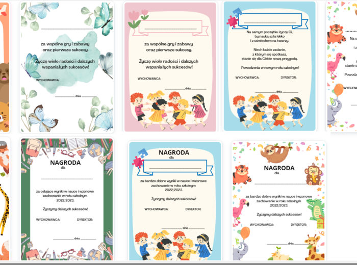 WKLEJKI DO KSIĄZEK - PRZEDSZKOLE, SZKOŁA, - WZORY WIDOCZNE NA ZDJĘCIU