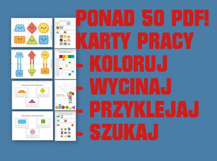 Karty Pracy – Kształty | Edukacja Przedszkolna | Do Druku