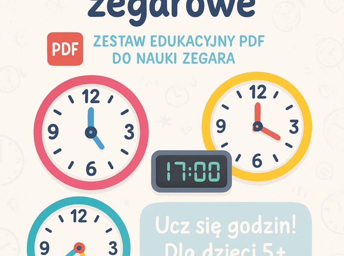 Pełne godziny zegarowe. Karta pracy. Sprawdzian