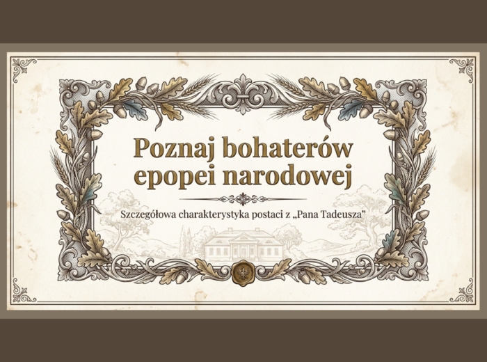 📚"Pan Tadeusz "– POZNAJ BOHATERÓW EPOPEI NARODOWEJ – prezentacja multimedialna (12 slajdów) - sylwetki bohaterów