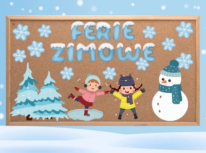 ❄️ DEKORACJA NA GAZETKĘ - FERIE ZIMOWE XXL ❄️