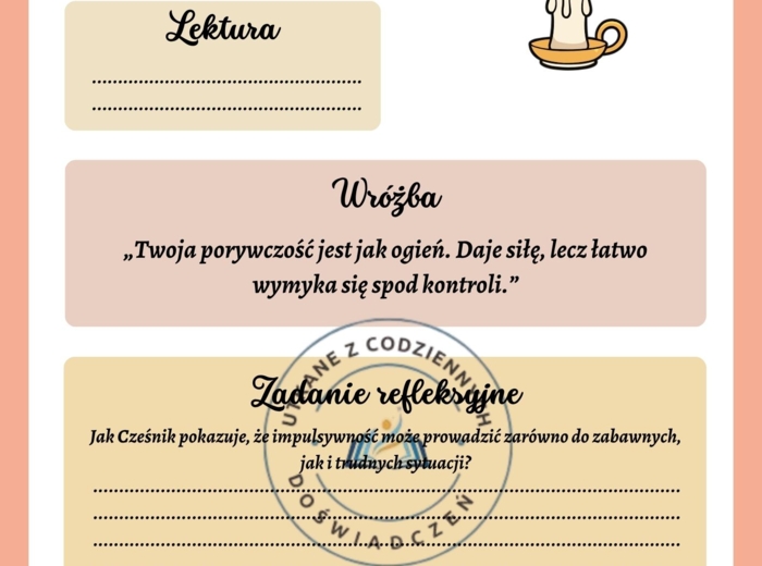 LITERACKIE ANDRZEJKI– wróżby dla bohaterów lektur