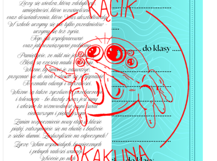 NAKŁADKA na świadectwo - KLASA 4 (PAKIET 2 WERSJI)