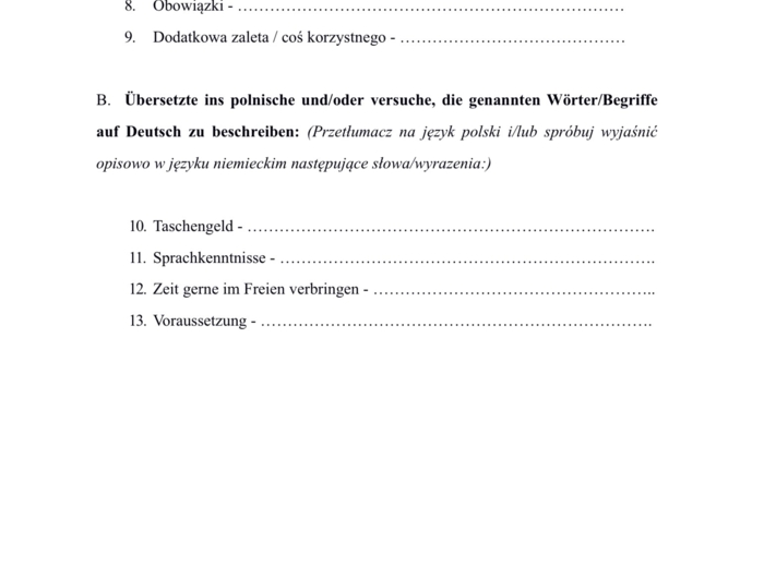 Matura podstawowa JĘZYK NIEMIECKI Czytanie ze zrozumieniem